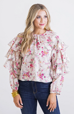 Floral Ruffle Sleeve - Eden Lifestyle