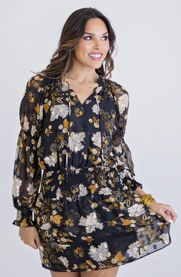 Floral Smocked Waist Dress - Eden Lifestyle