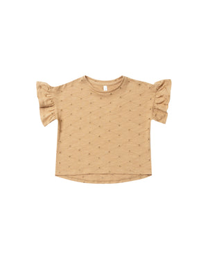 Rylee and Cru, Girl - Shirts & Tops,  Rylee & Cru Eyelet Flutter Tee Honey