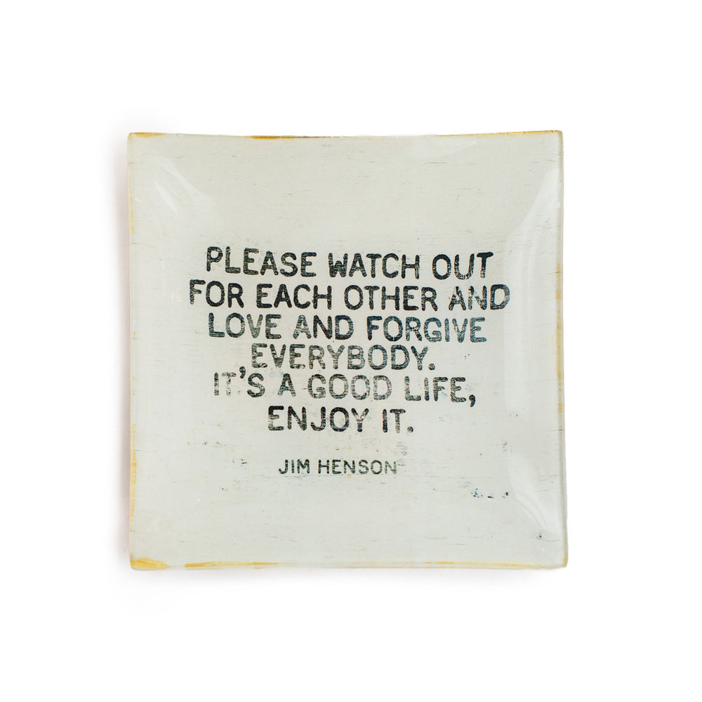Square Decoupage Plate - Eden Lifestyle