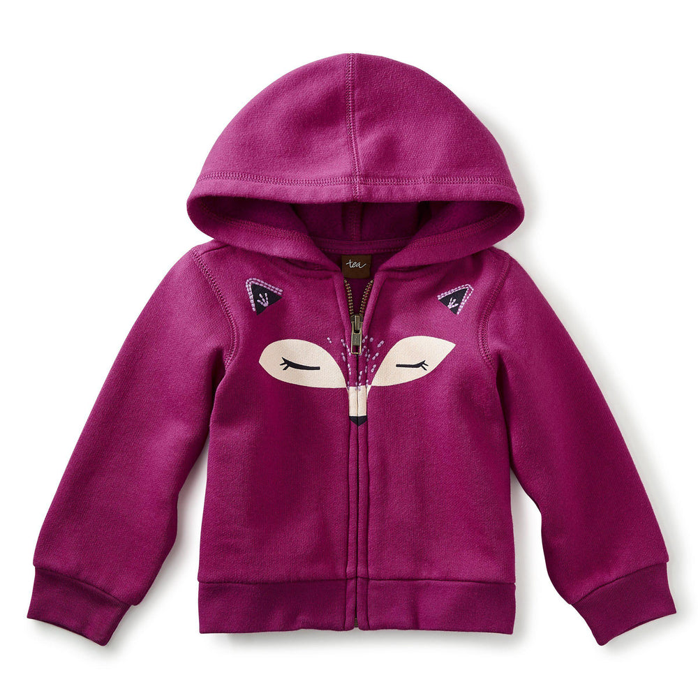 Tea Collection, Baby Girl Apparel - Shirts & Tops,  Fox Face Baby Zip Hoodie