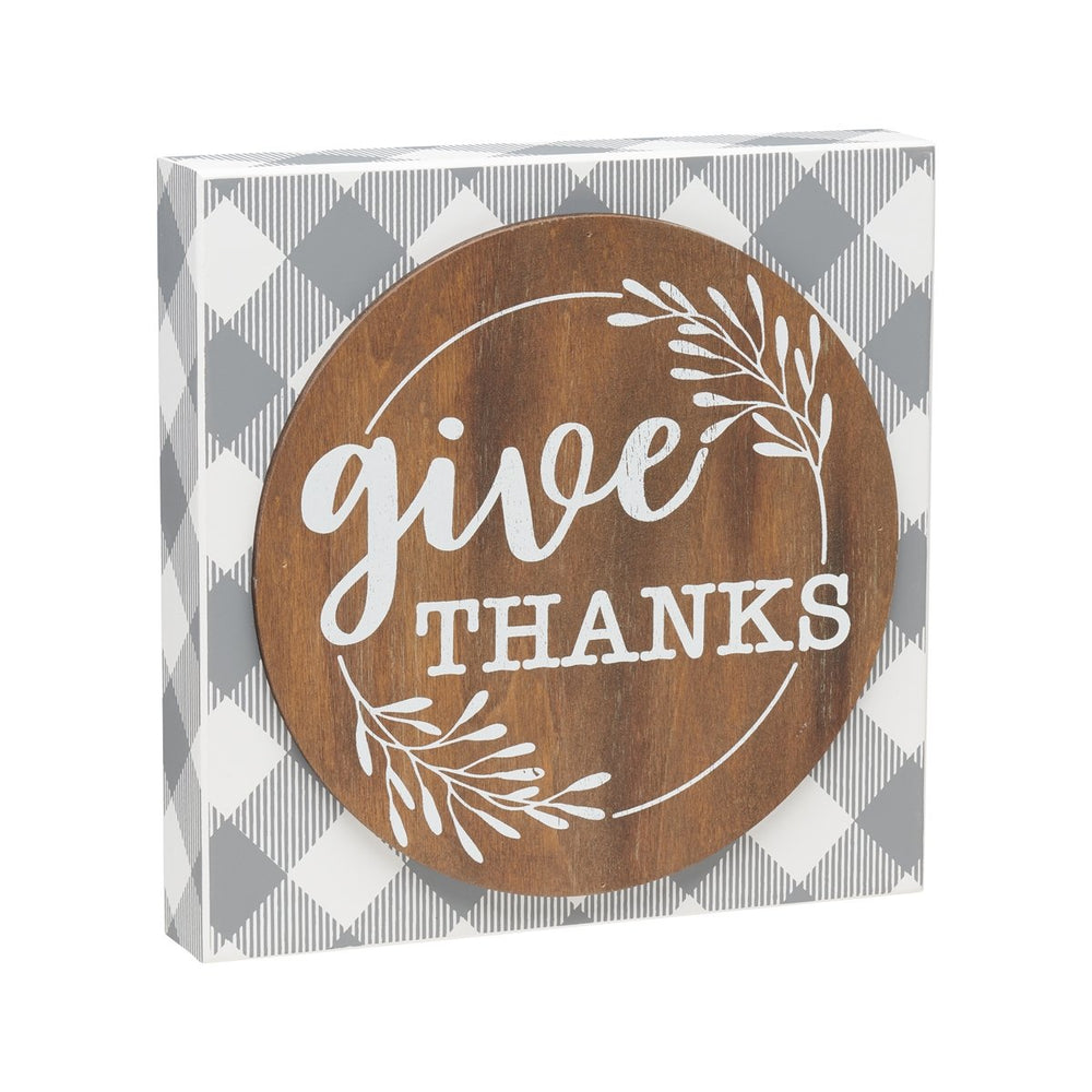 Give Thanks Box Sign - Eden Lifestyle