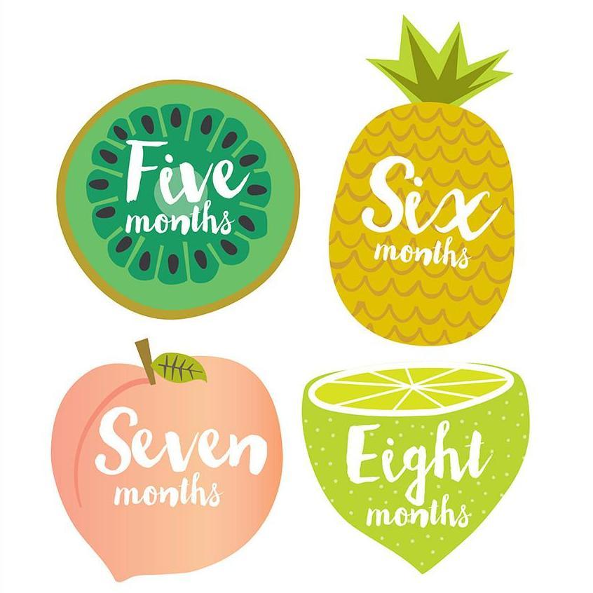 Lucy Darling, Baby - Nursery Organization,  Little Tutti Fruity Monthly Stickers