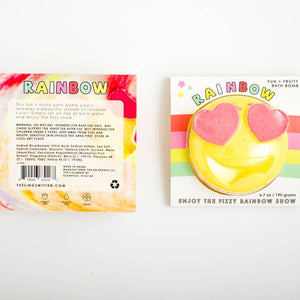 Feeling Smitten, Gifts - Bath Bombs,  Fun + Fruity Rainbow Emoji Bath Bomb
