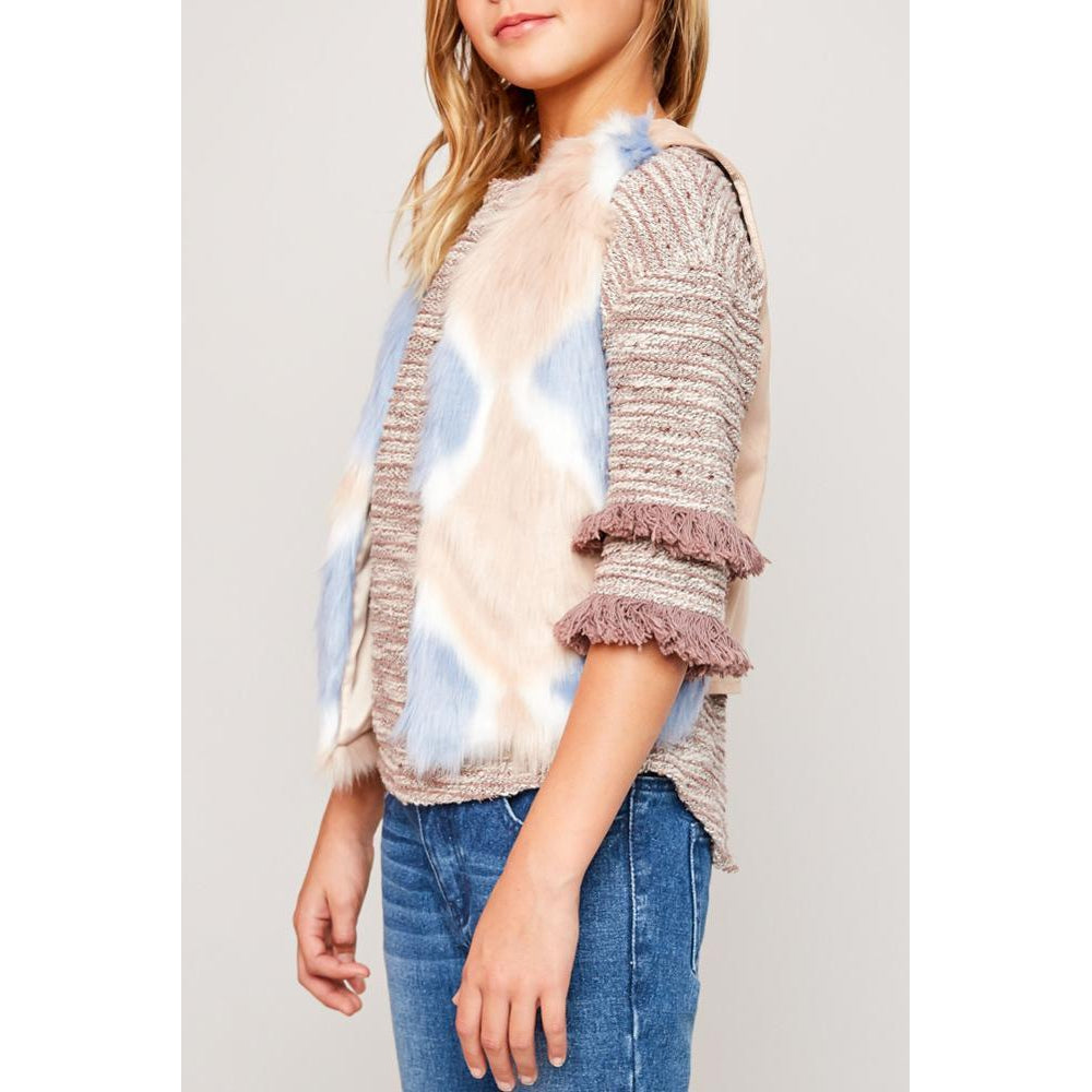 Hayden LA, Girl - Shirts & Tops,  Fur Vest
