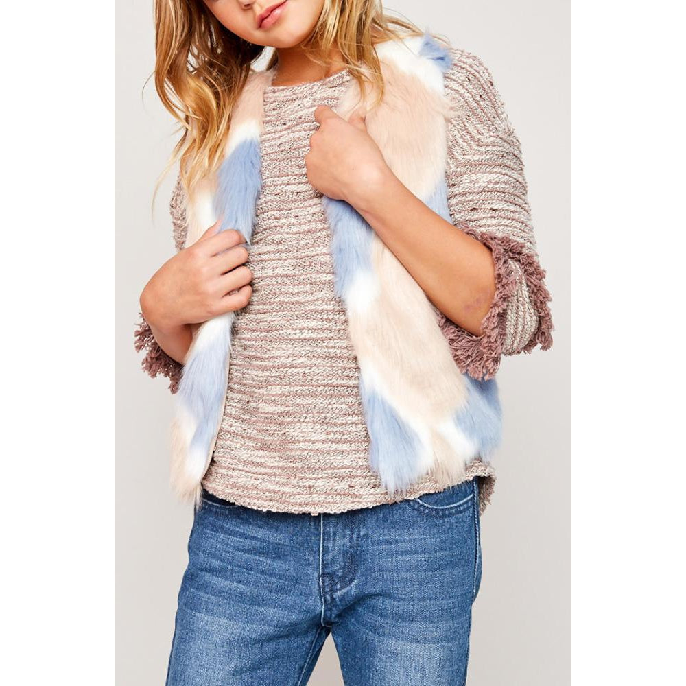 Hayden LA, Girl - Shirts & Tops,  Fur Vest