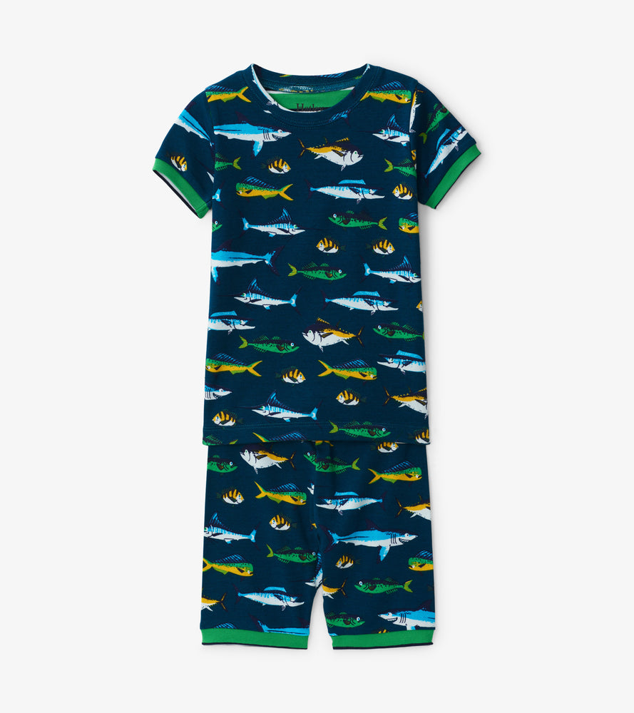 Hatley, Boy - Pajamas,  Hatley -  Game Fish Organic Cotton Short Pajama Set