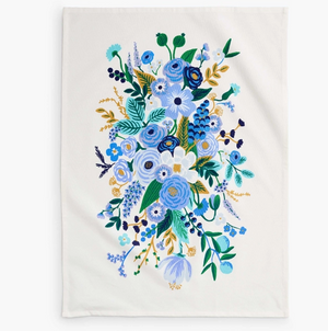 Garden Party Blue Tea Towel - Eden Lifestyle
