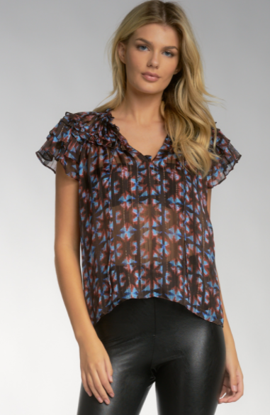Geo Foil Top - Eden Lifestyle