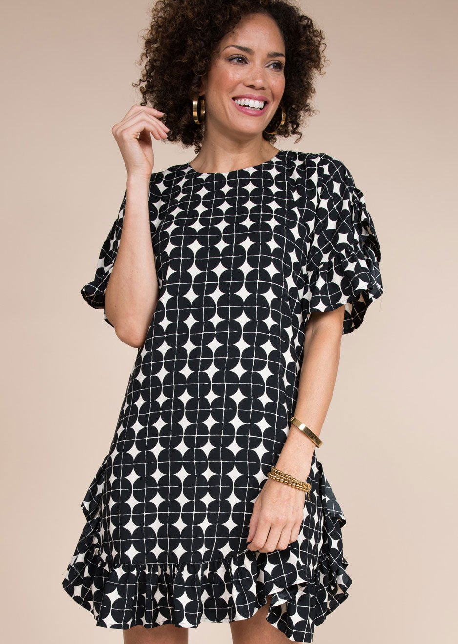 Uncle Frank, Women - Dresses,  Black Geometric Dress