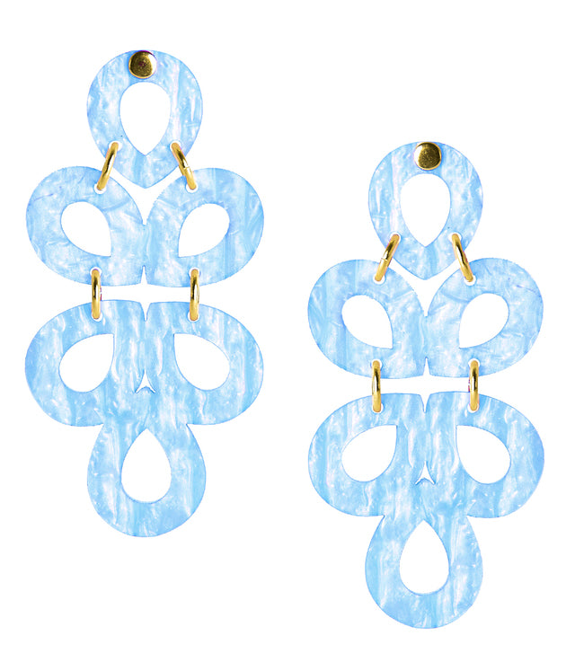 Ginger Blue Shell Acrylic Earring - Eden Lifestyle