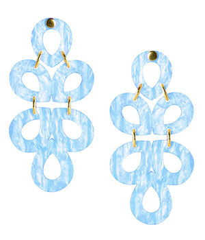 Ginger Blue Shell Acrylic Earring - Eden Lifestyle