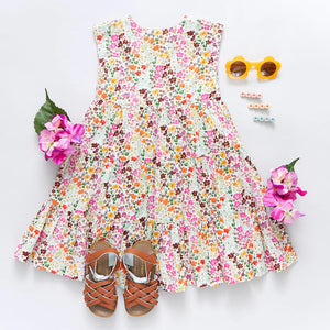 Girls Rue Dress - Multi Ditsy Floral - Eden Lifestyle