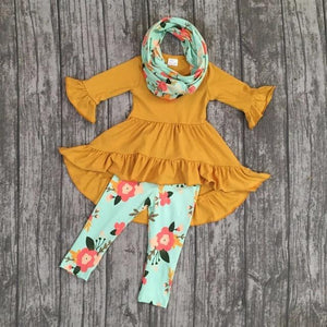 Eden Lifestyle, Baby Girl Apparel - Outfit Sets,  Girls Set - Mustard