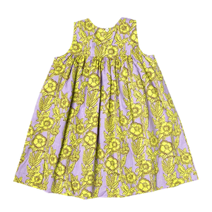 Girls Courtney Dress - Lavender Stem Floral - Eden Lifestyle