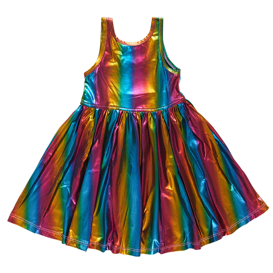 Pink Chicken New York Liza Lame Dress - Dark Rainbow - Eden Lifestyle