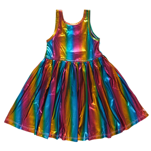 Pink Chicken New York Liza Lame Dress - Dark Rainbow - Eden Lifestyle