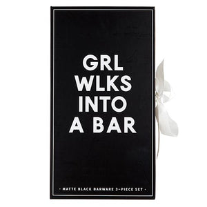 Eden Lifestyle, Home - Serving,  Girl Walks Into A Bar 3 Piece Set