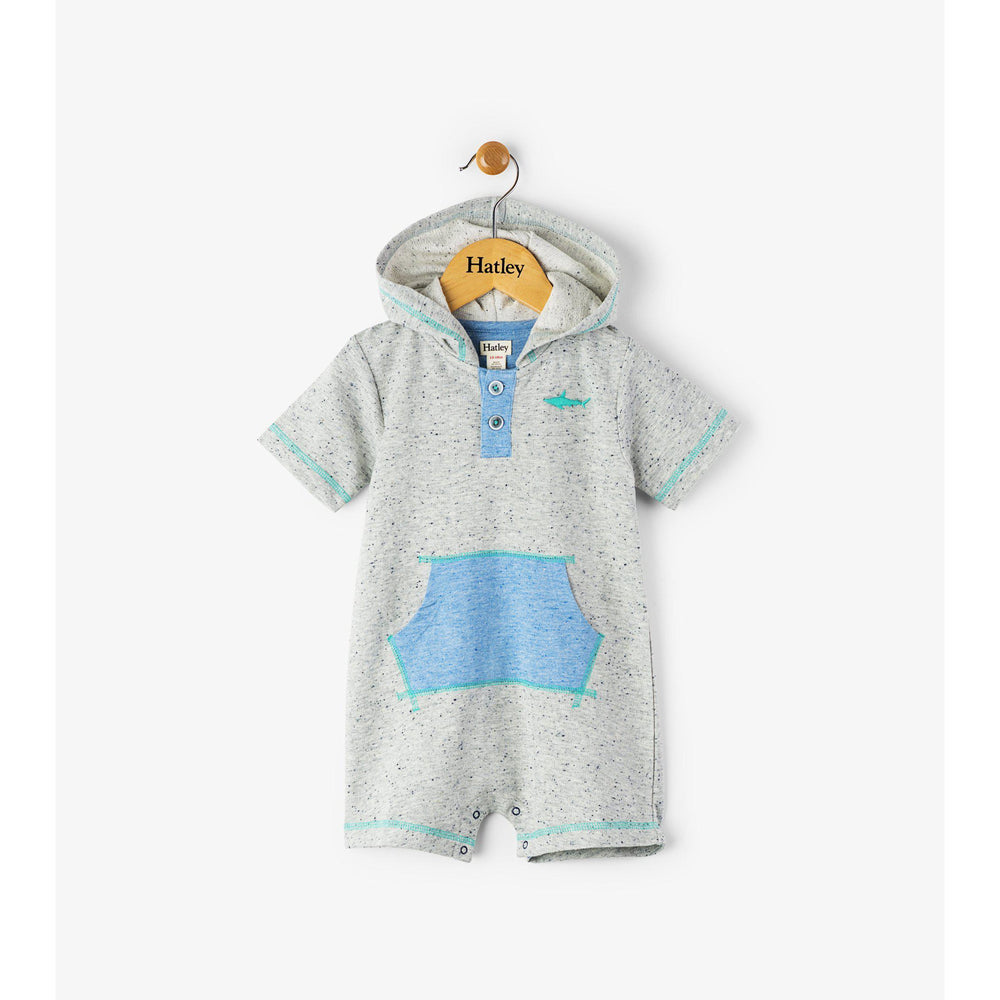 Hatley, Baby Boy Apparel - Rompers,  Hatley Great White Hooded Mini Romper