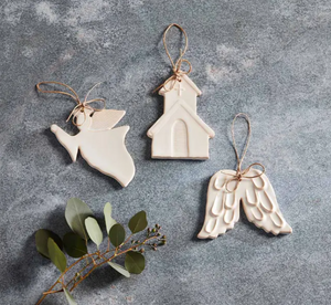 Church White Glazed Ornament - Eden Lifestyle