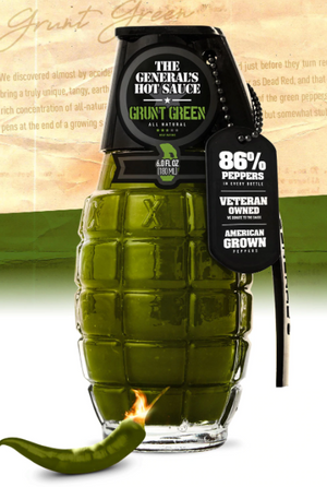 The General's Grunt Green Hot Sauce 6 oz - Eden Lifestyle