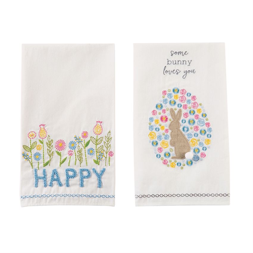Mud Pie, Home - Decorations,  Mud Pie - Embroidered Spring Towels