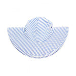 Ruffle Butts, Girl - Swimwear,  Periwinkle Blue Seersucker Swim Hat