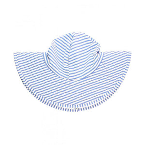 Ruffle Butts, Girl - Swimwear,  Periwinkle Blue Seersucker Swim Hat