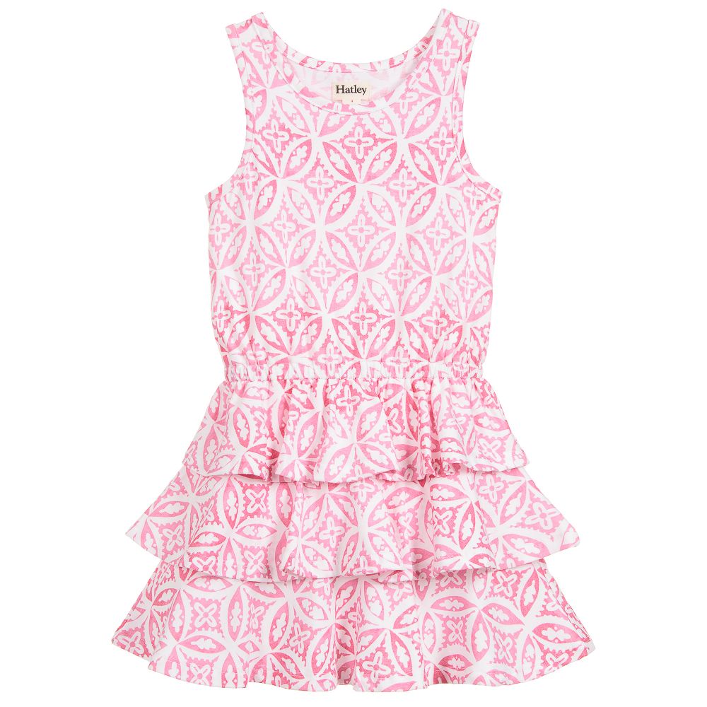 Hatley, Girl - Dresses,  Hatley Pink Madala Ruffle Dress