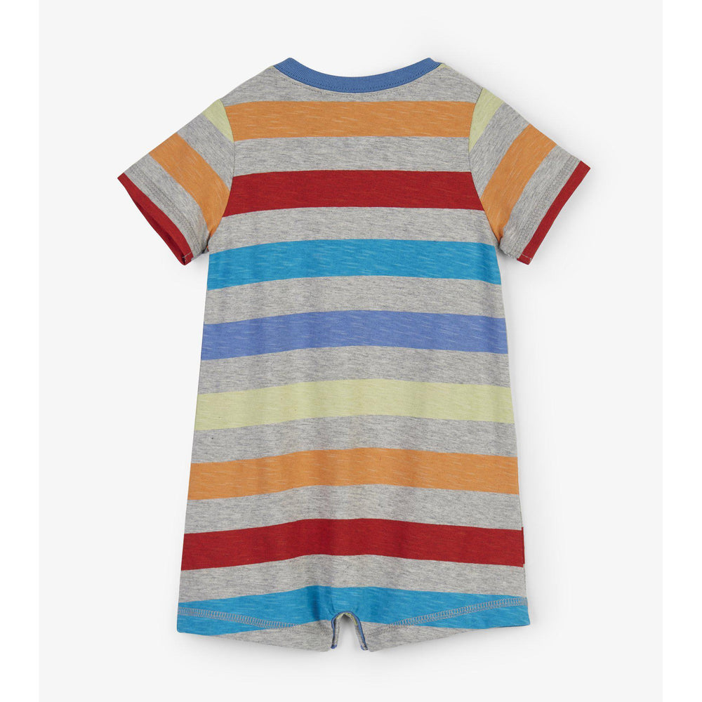 Hatley, Baby Boy Apparel - Rompers,  Hatley Rainbow Stripes Romper