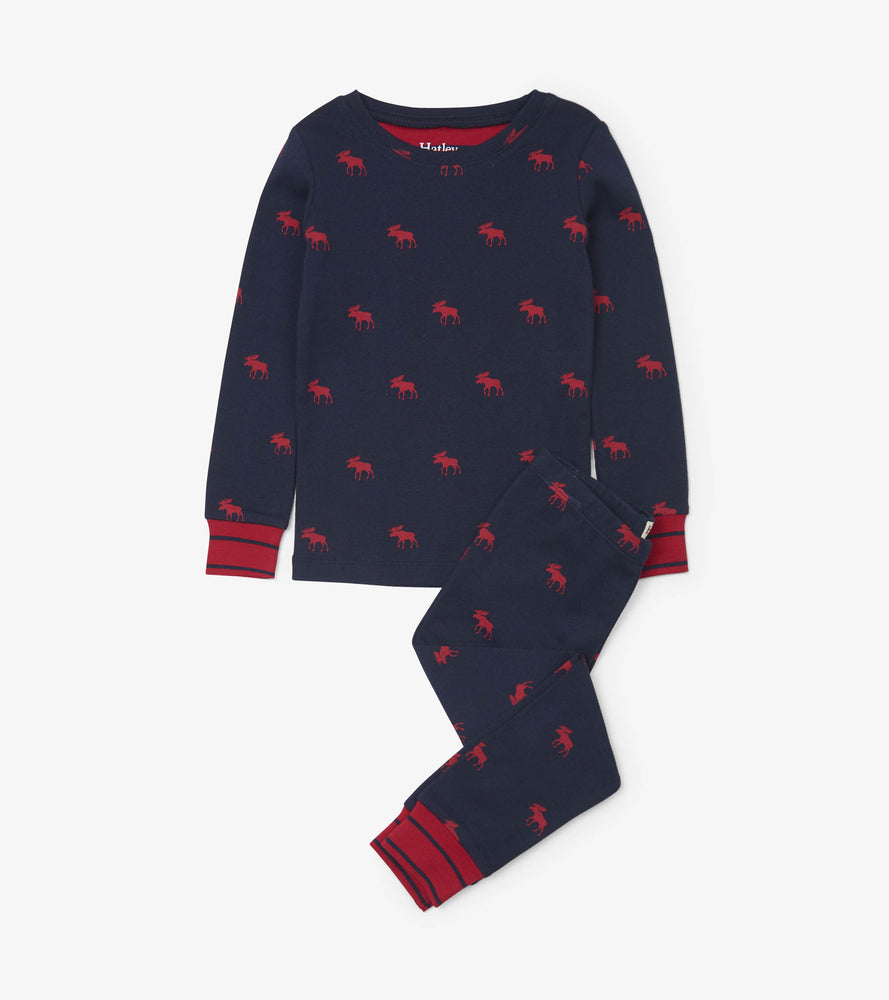 Hatley, Boy - Pajamas,  Hatley Red Moose Organic Cotton Pajama Set