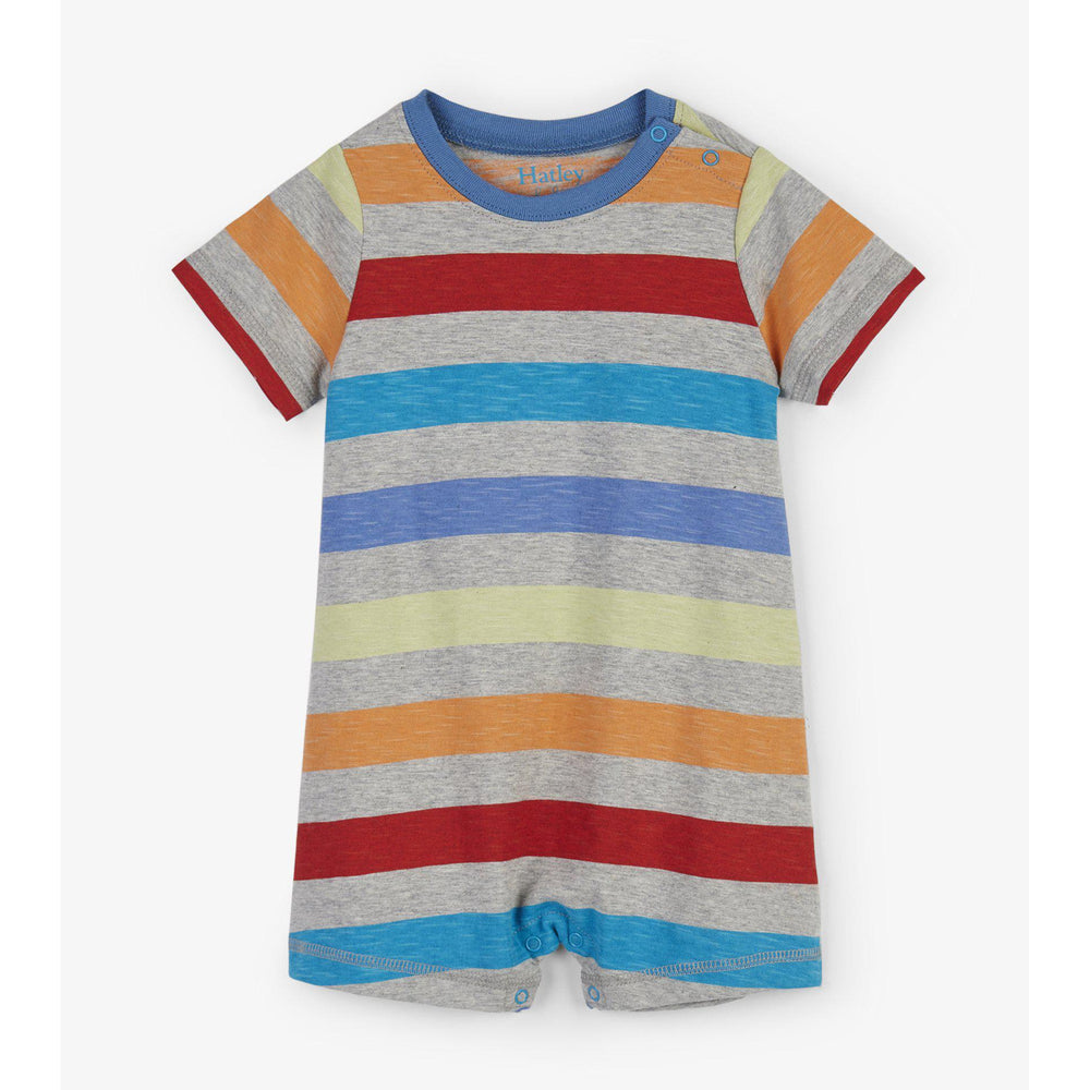 Hatley, Baby Boy Apparel - Rompers,  Hatley Rainbow Stripes Romper