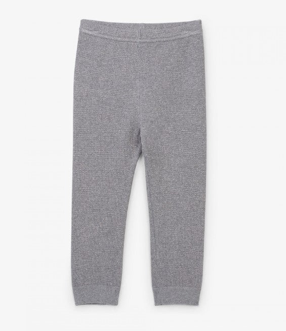 Hatley, Baby Girl Apparel - Leggings,  Hatley - Silver Shimmer Cable Knit Baby Leggings