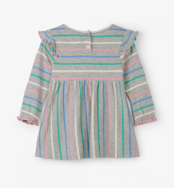 Hatley, Baby Girl Apparel - Dresses,  Hatley Sweet Stripe Ruffle Cap Baby Dress