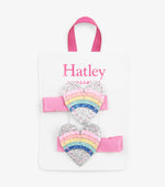 Hatley, Accessories - Bows & Headbands,  Hatley - Rainbow Hearts Hairclip