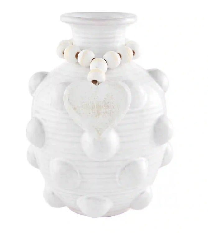 Mud Pie Beaded Ceramic Vase - Eden Lifestyle