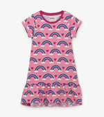 Hatley, Girl - Dresses,  Hatley - Hearts & Rainbows Jersey Flounce Hem Dress