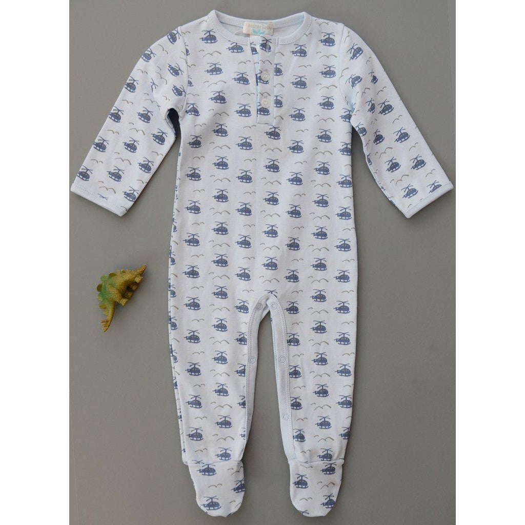 Feather Baby, Baby Boy Apparel - One-Pieces,  Helicopter Footie