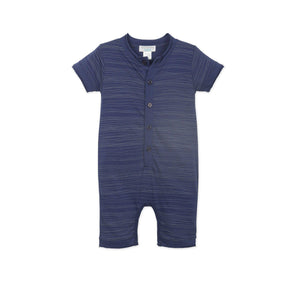 Feather Baby, Baby Boy Apparel - Rompers,  Henley Romper - Stripe