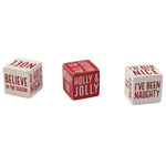 Mud Pie, Home - Decorations,  Mud Pie - Holiday Sentiment Blocks