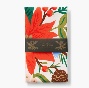 Rifle Paper Co Holiday Bouquet Tea Towel - Eden Lifestyle