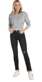 Mud Pie HYDE BLACK STRAIGHT LEG JEANS - Eden Lifestyle