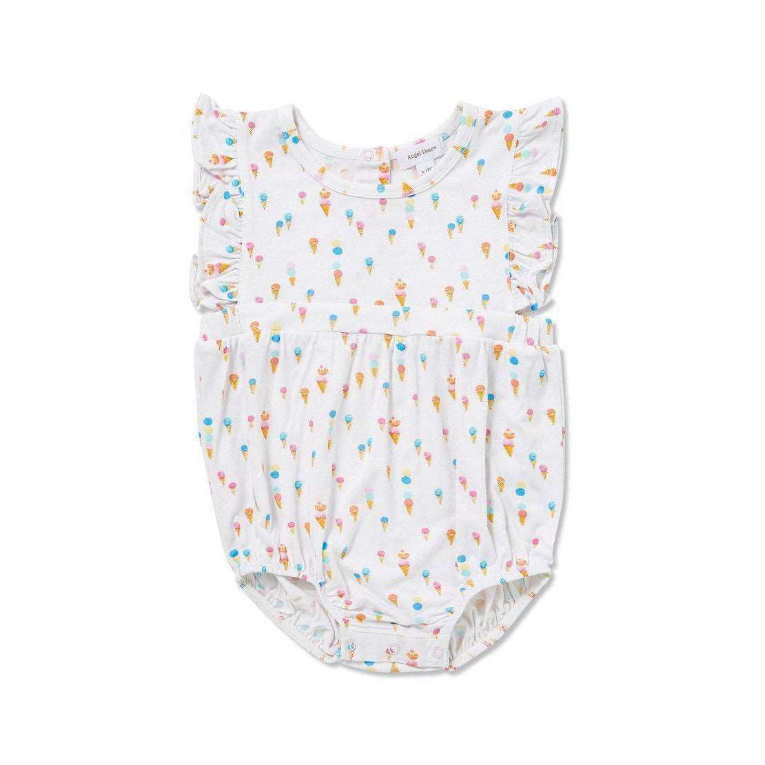 Angel Dear, Baby Girl Apparel - One-Pieces,  Angel Dear Ruffle Sunsuit Ice Cream