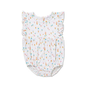 Angel Dear, Baby Girl Apparel - One-Pieces,  Angel Dear Ruffle Sunsuit Ice Cream