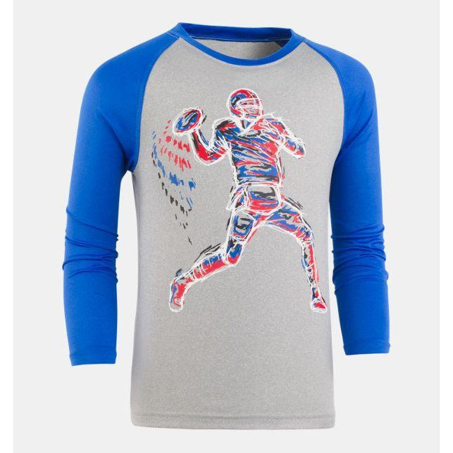 Under Armour, Girl - Shirts & Tops,  Illuminated QB Raglan - True Grey Heather