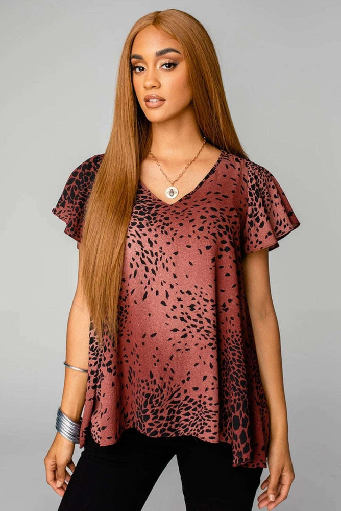 Avril Puma V Neck Top - Eden Lifestyle