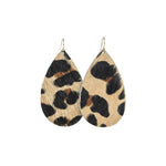 Hue & Hyde, Accessories - Jewelry,  Leopard Leather Drop Earrings