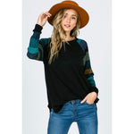 Eden Lifestyle, Women - Shirts & Tops,  Multi Colored Stripe Sleeve Top