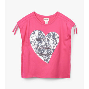 Hatley, Girl - Tees,  Hatley Flip Sequin Heart Tee