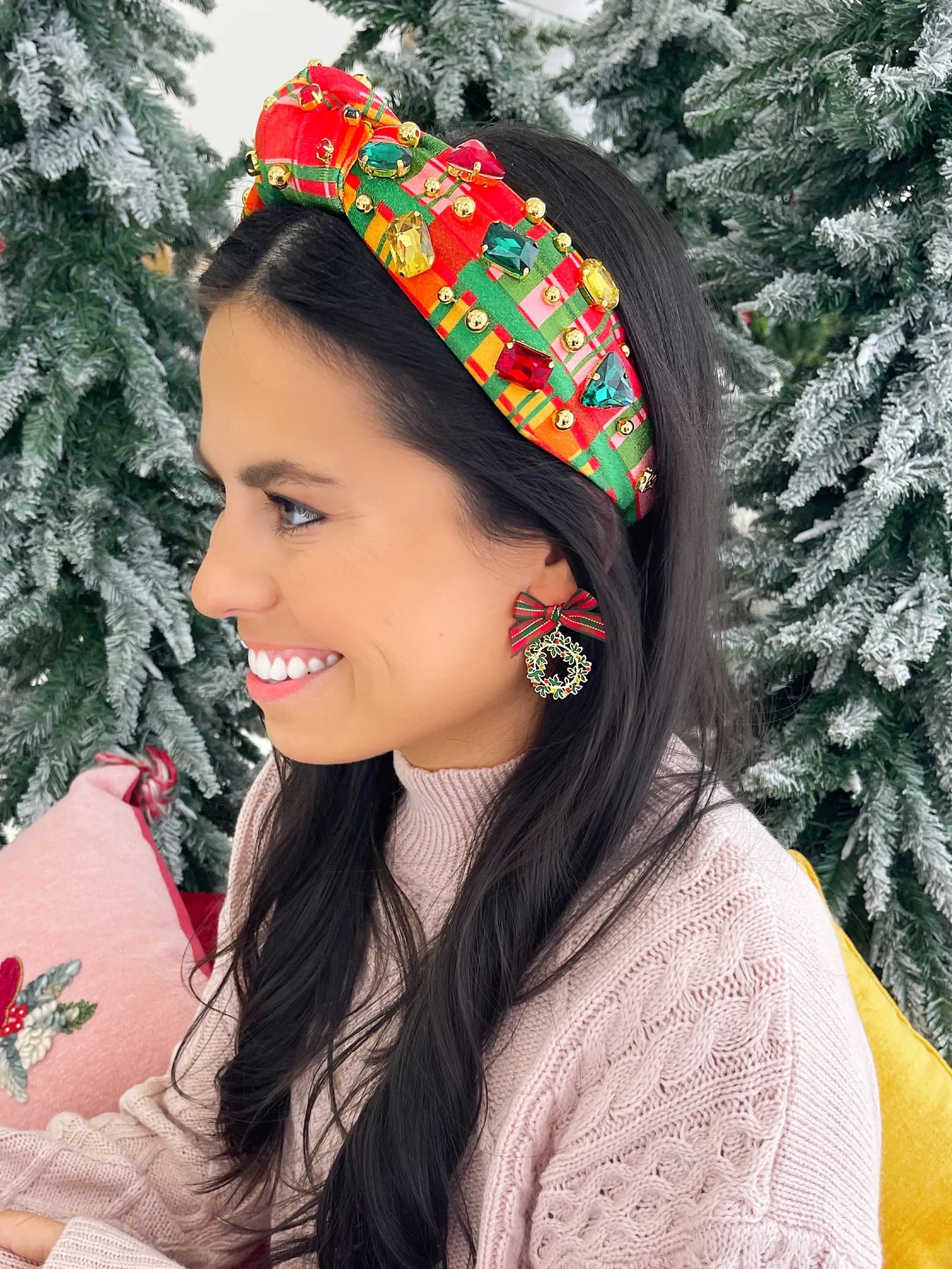 Pre-Order Adult Velvet Plaid with Crystals - Eden Lifestyle